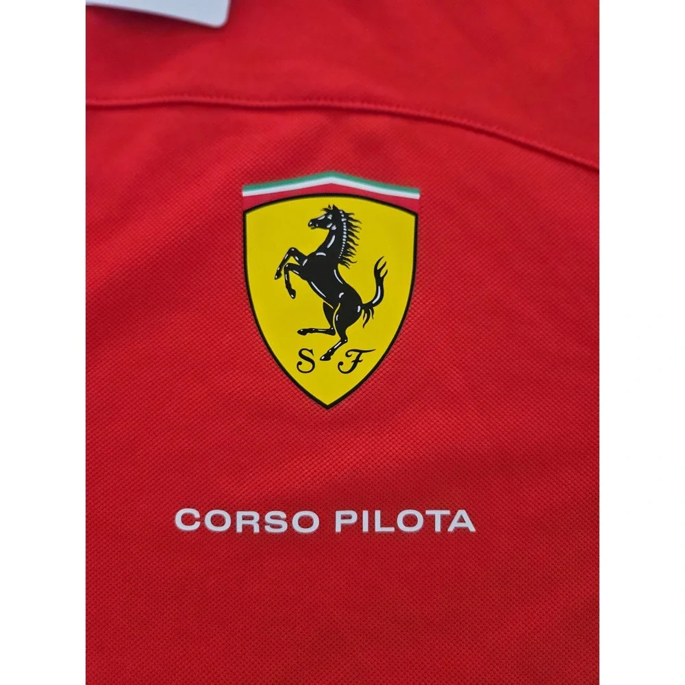 Puma Scuderia Ferrari Corso Pilota Guest Polo Shirt Burnt Red NWT Men's Large